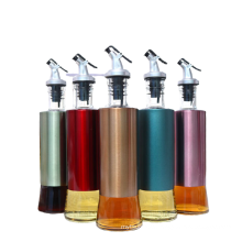 factory hot sale  kitchenware olive oil vinegar glass and stainless bottle